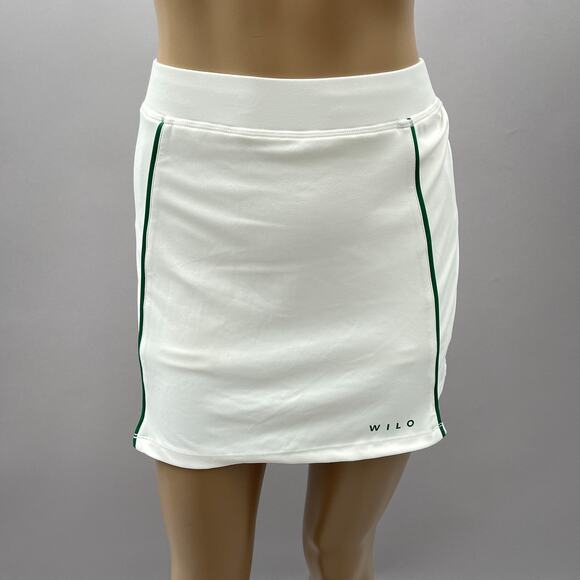 Anthropologie Wilo The Label Tennis Golf Skort White Green Women's Size Small - Picture 1 of 13